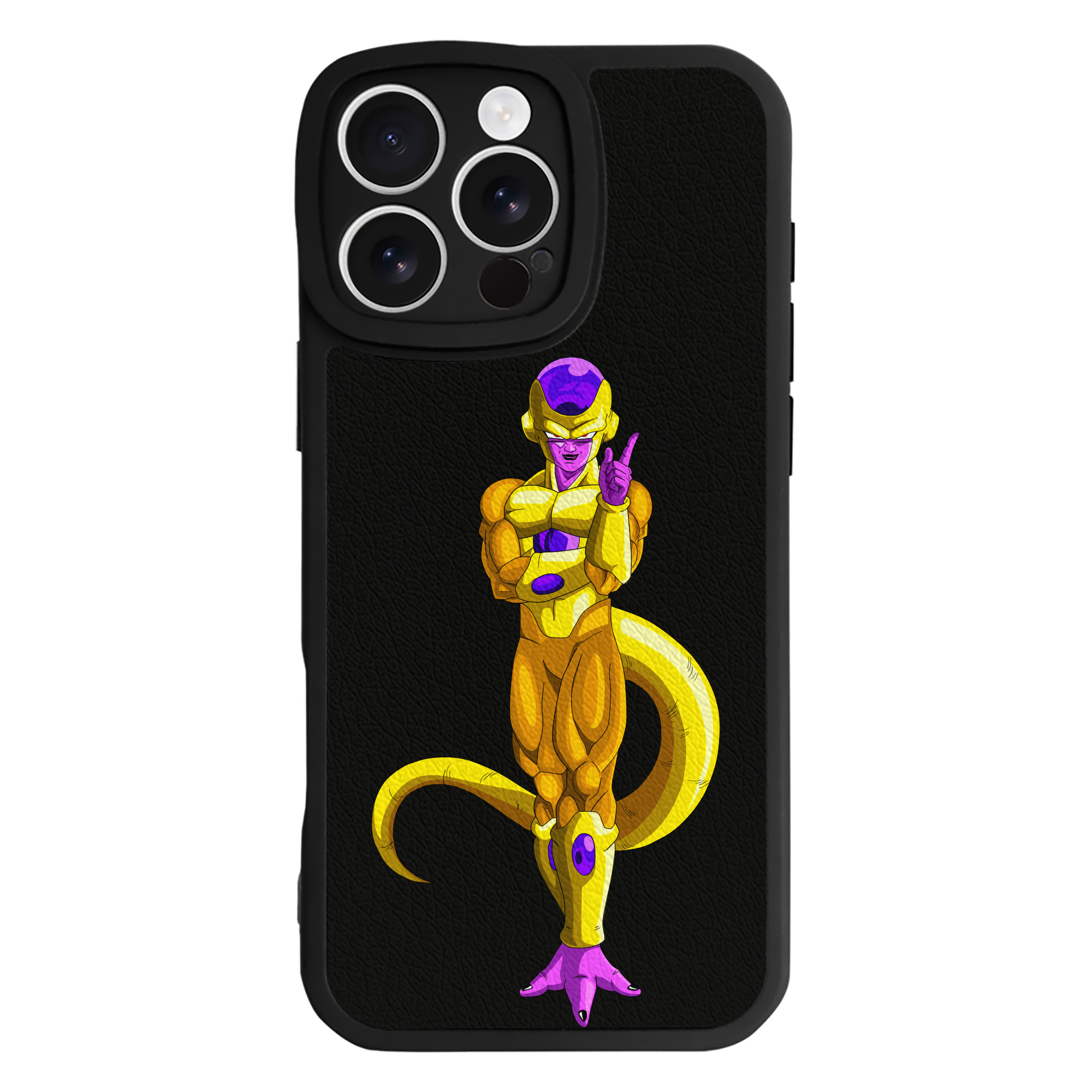 （画像用） ドラゴンボール フリーザ DRAGON BALL Frieza 【iPhone 16シリーズ対応】シリコンスマホケース（レザー調） 材質：シリコン
